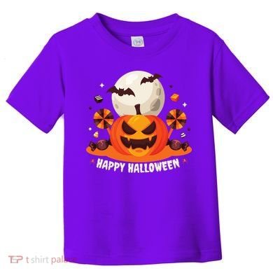 Happy Halloween Spooky Pumpkin Candy Toddler T-Shirt
