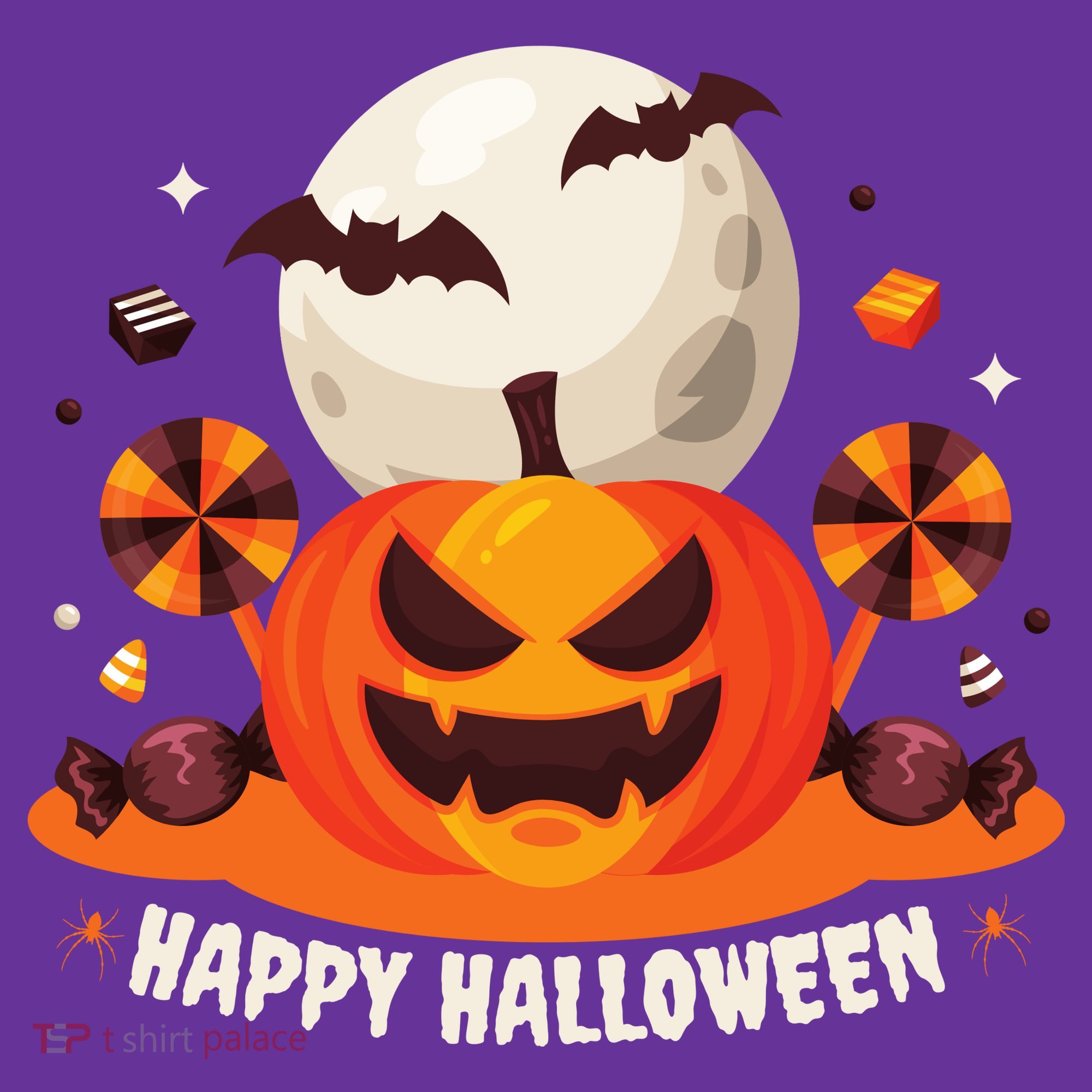Happy Halloween Spooky Pumpkin Candy Toddler T-Shirt