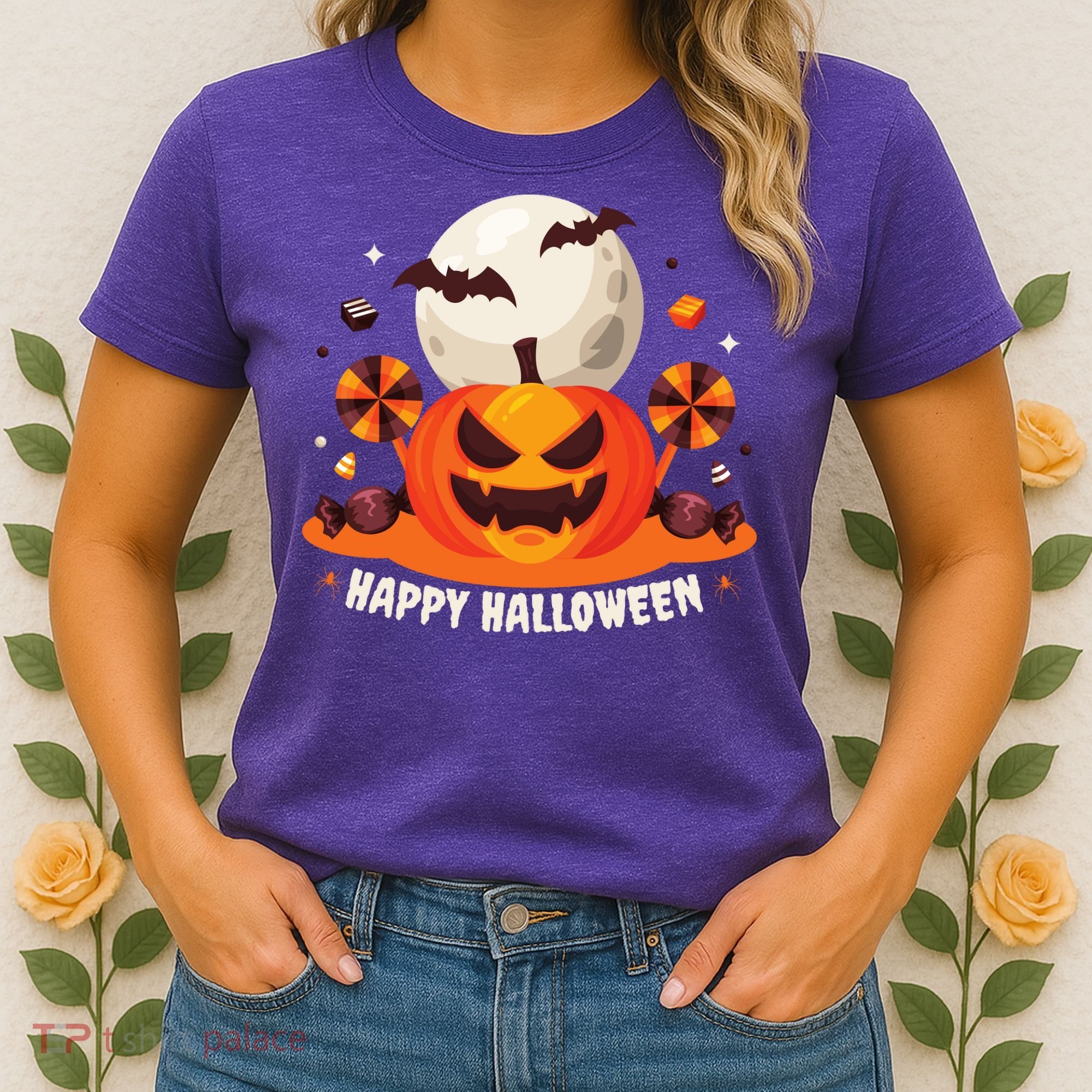 Happy Halloween Spooky Pumpkin Candy Women's T-Shirt