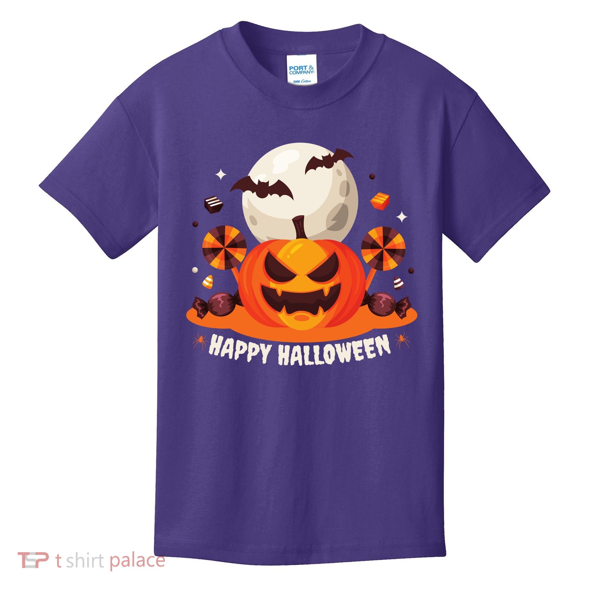 Happy Halloween Spooky Pumpkin Candy Kids T-Shirt