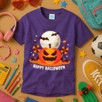 Happy Halloween Spooky Pumpkin Candy Kids T-Shirt thumb 3