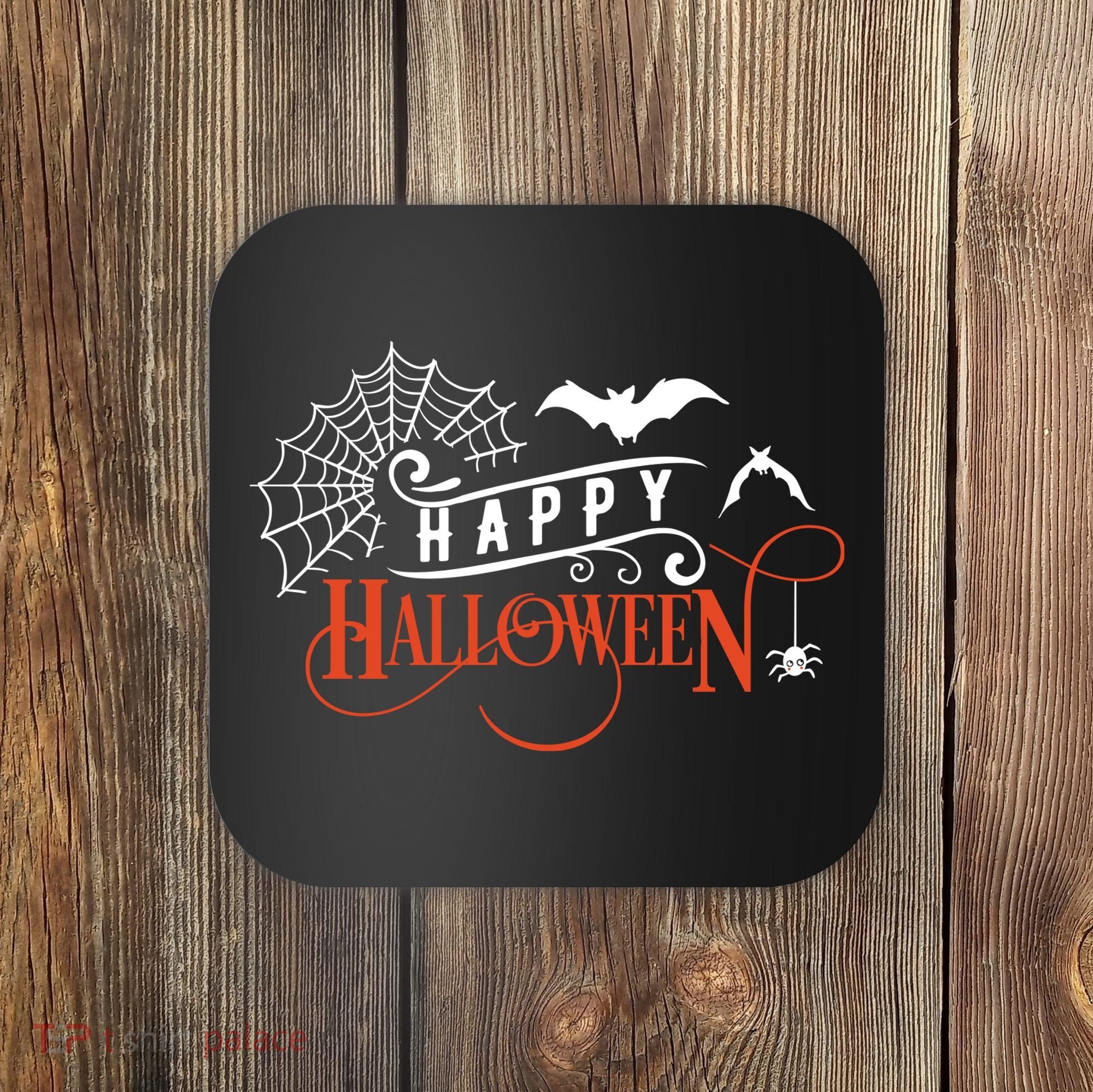 Happy Halloween Spiderweb Spooky Coaster