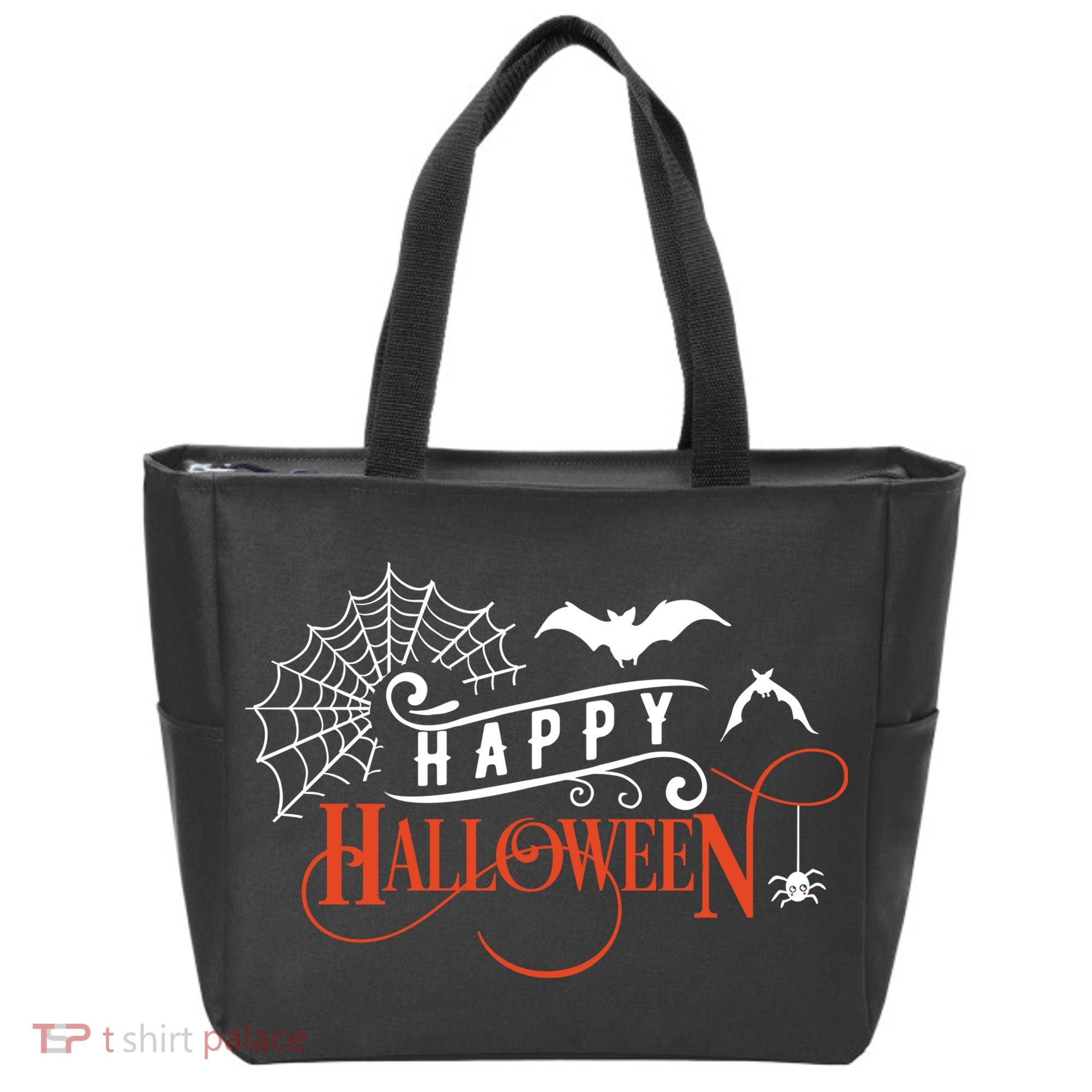 Happy Halloween Spiderweb Spooky Tote Bag