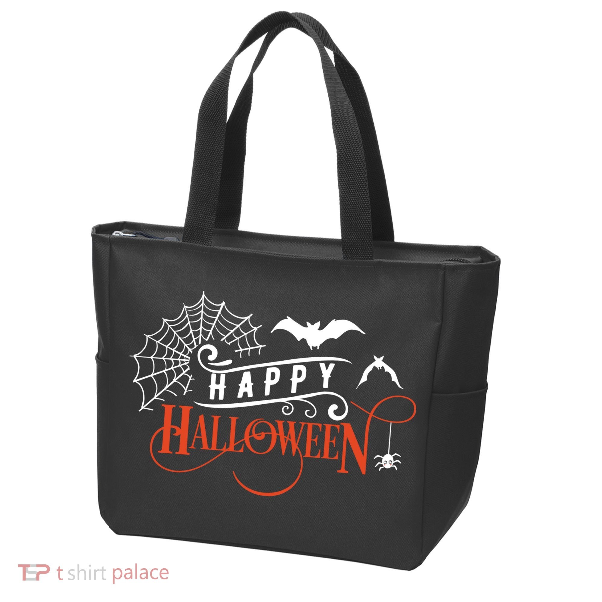 Happy Halloween Spiderweb Spooky Tote Bag
