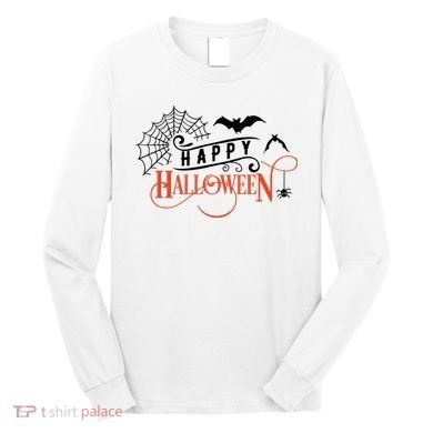 Happy Halloween Spiderweb Spooky Long Sleeve Shirt