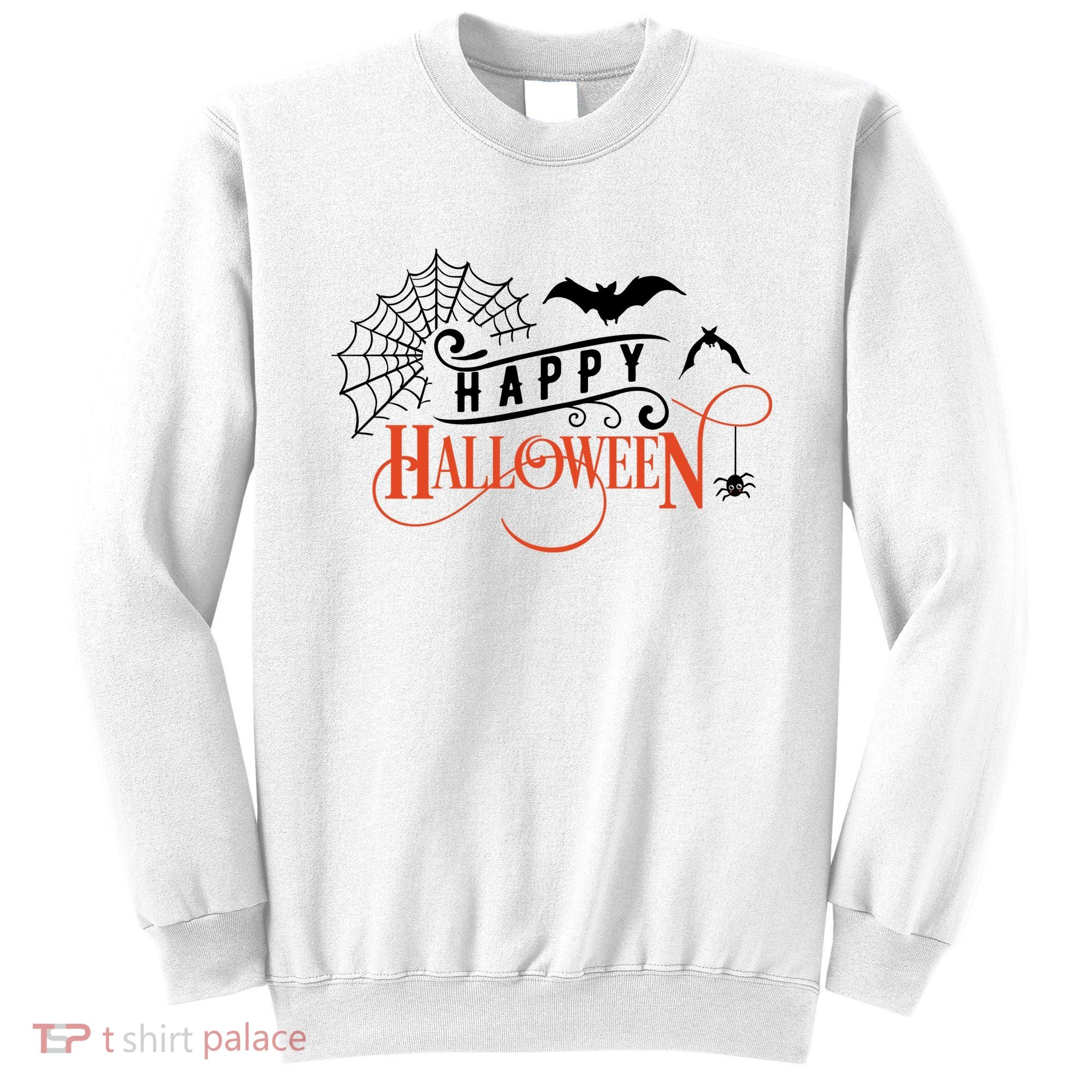 Happy Halloween Spiderweb Spooky Sweatshirt