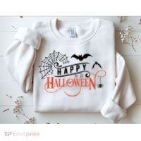 Happy Halloween Spiderweb Spooky Sweatshirt thumb 2