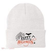 Happy Halloween Spiderweb Spooky Beanie thumb 0