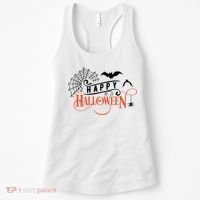 Happy Halloween Spiderweb Spooky Women's Tank Top thumb 0