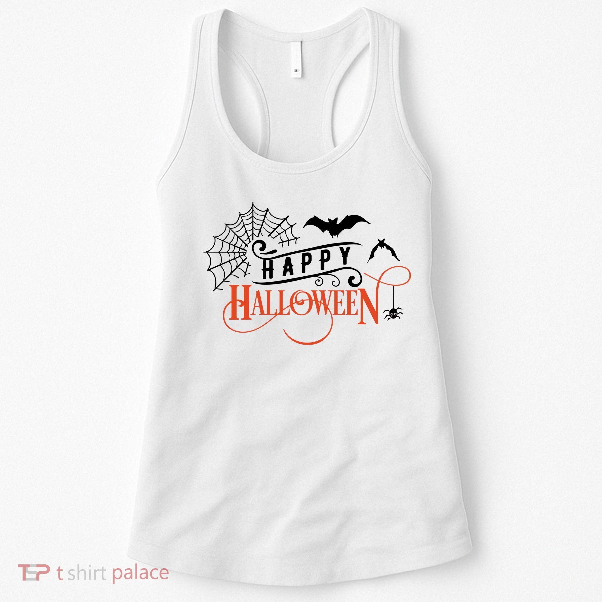 Happy Halloween Spiderweb Spooky Women's Tank Top