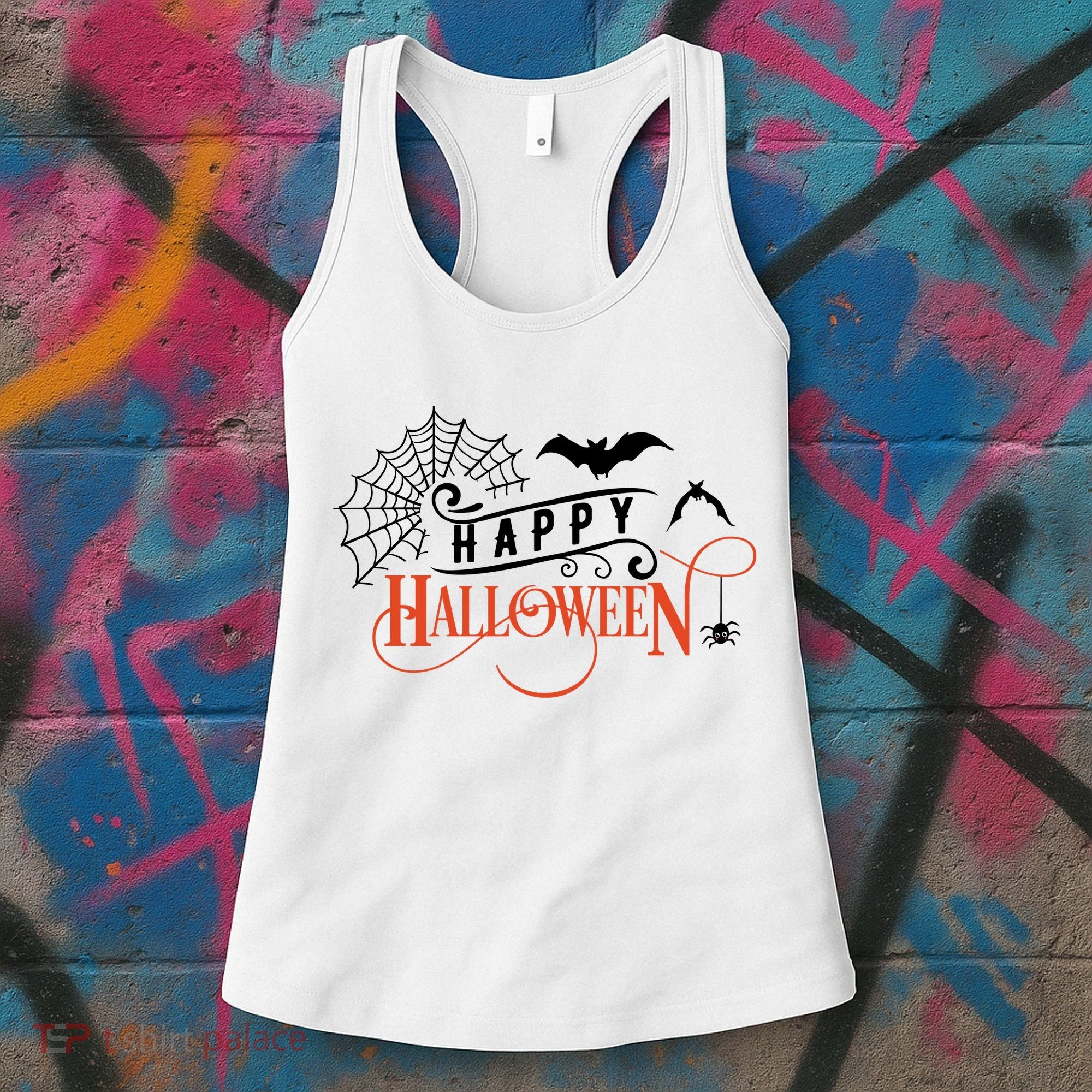 Happy Halloween Spiderweb Spooky Women's Tank Top