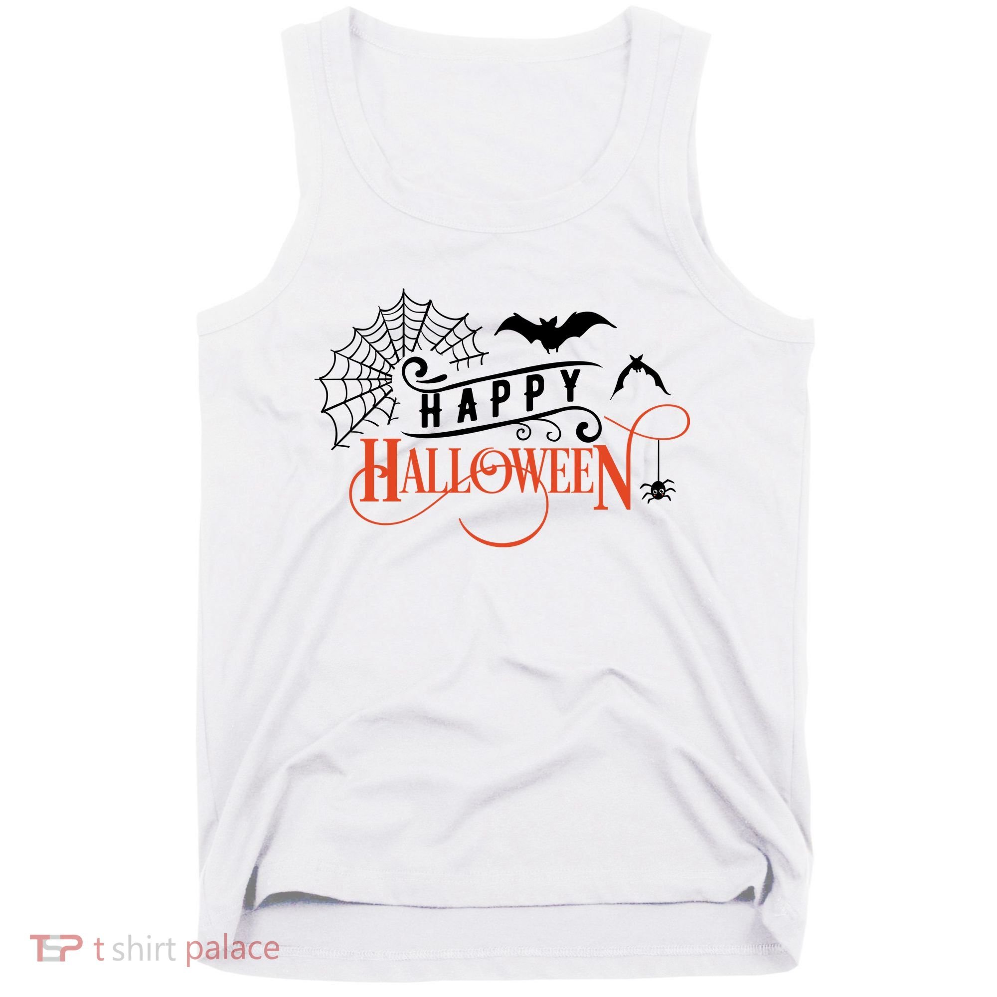 Happy Halloween Spiderweb Spooky Tank Top