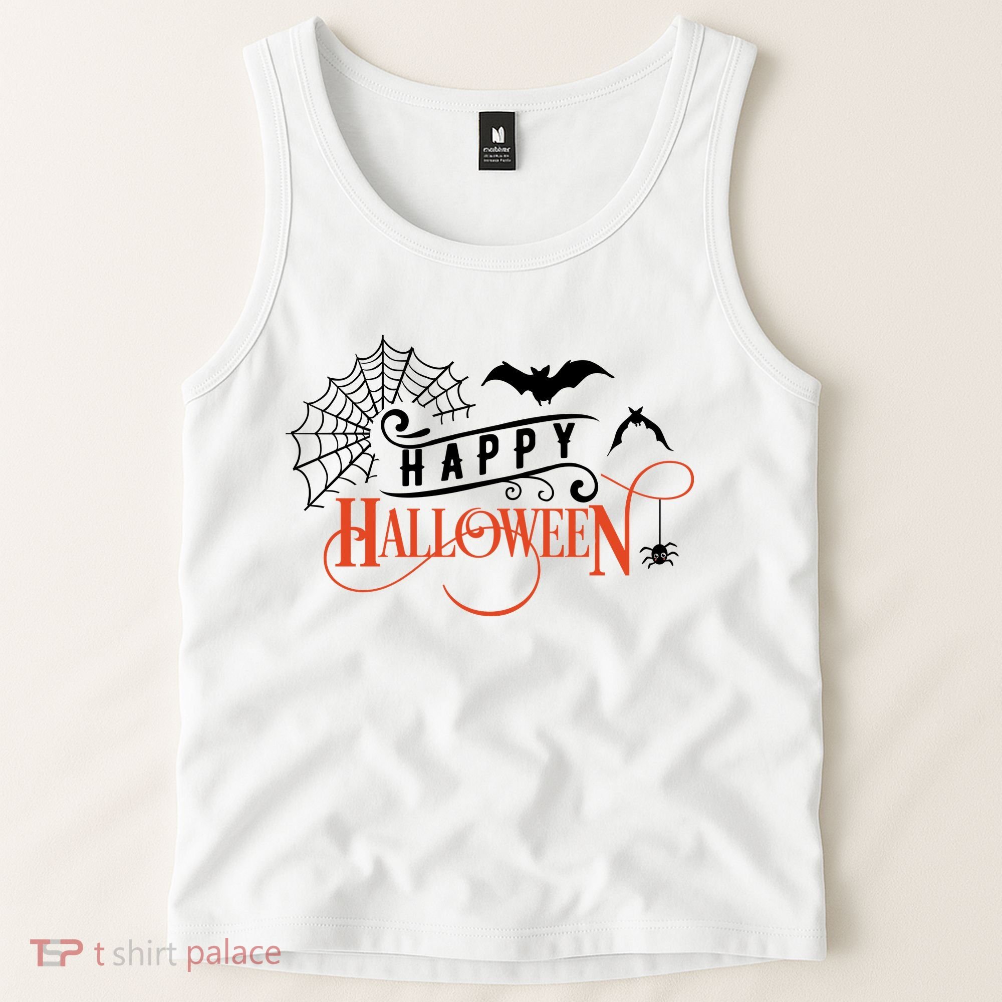 Happy Halloween Spiderweb Spooky Tank Top