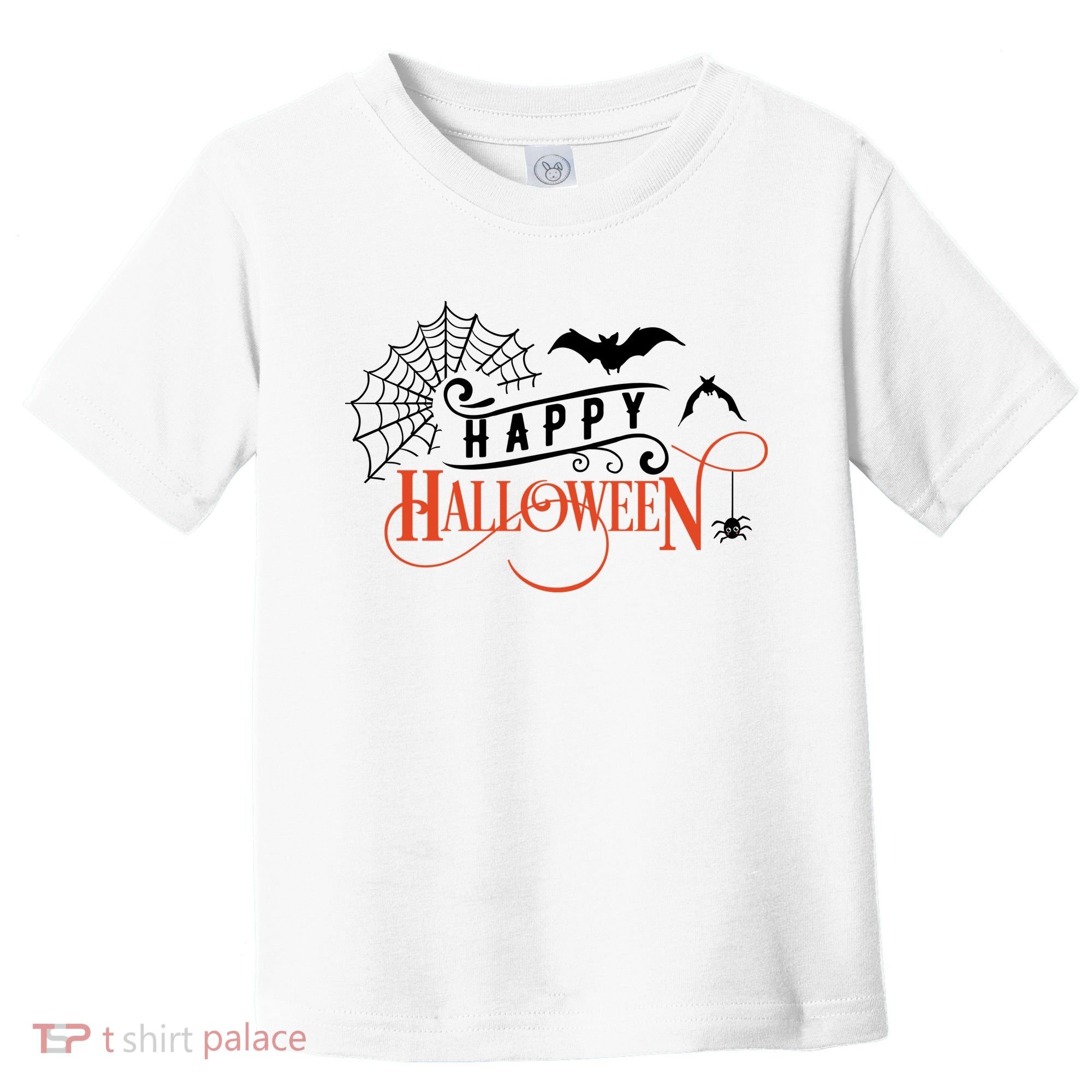 Happy Halloween Spiderweb Spooky Toddler T-Shirt