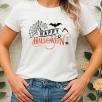 Happy Halloween Spiderweb Spooky Women's T-Shirt thumb 2