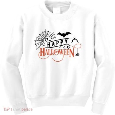 Happy Halloween Spiderweb Spooky Kids Sweatshirt