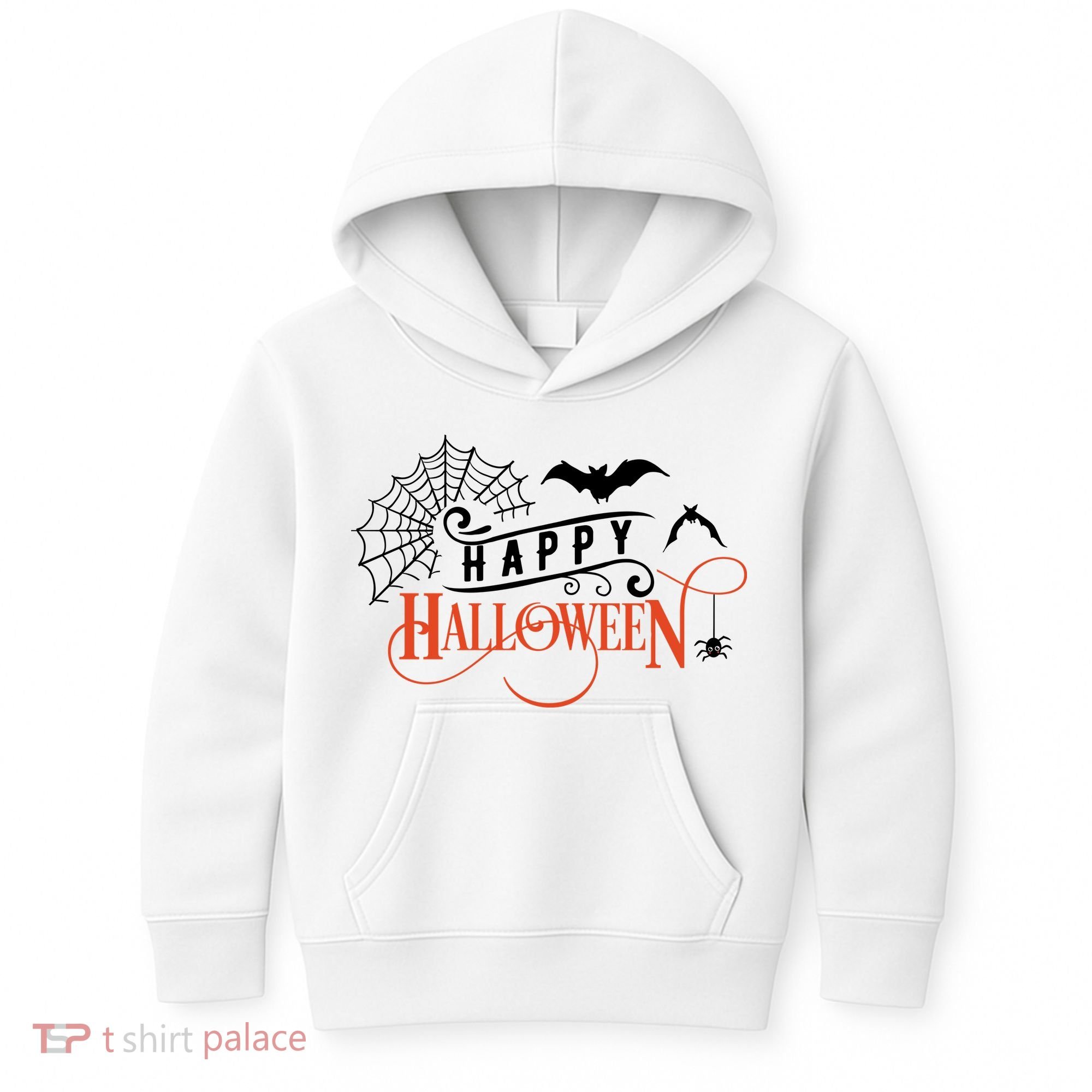 Happy Halloween Spiderweb Spooky Kids Hoodie