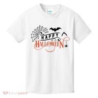 Happy Halloween Spiderweb Spooky Kids T-Shirt thumb 0