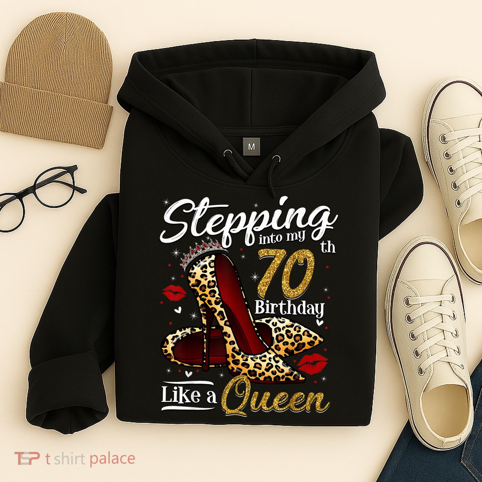 High Heels Stepping Into My 70th Birthday 70 and Fabulous Hoodie