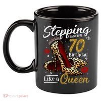 High Heels Stepping Into My 70th Birthday 70 and Fabulous 11oz C Handle Ceramic Mug thumb 2