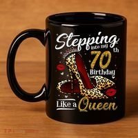 High Heels Stepping Into My 70th Birthday 70 and Fabulous 11oz C Handle Ceramic Mug thumb 4