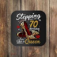 High Heels Stepping Into My 70th Birthday 70 and Fabulous Coaster thumb 0