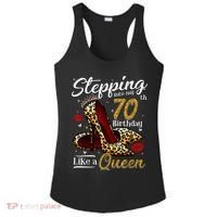 High Heels Stepping Into My 70th Birthday 70 and Fabulous Ladies PosiCharge Competitor Racerback Tank thumb 0