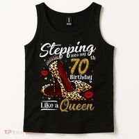 High Heels Stepping Into My 70th Birthday 70 and Fabulous Tank Top thumb 2