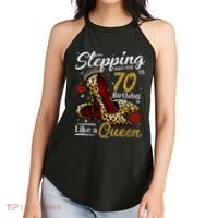 High Heels Stepping Into My 70th Birthday 70 and Fabulous Women's Perfect Tri Rocker Tank thumb 2