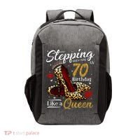 High Heels Stepping Into My 70th Birthday 70 and Fabulous Vector Backpack thumb 0