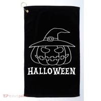 Happy Halloween Spooky Jack O Lantern Golf Towel thumb 0