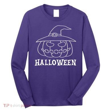 Happy Halloween Spooky Jack O Lantern Long Sleeve Shirt