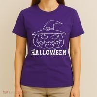 Happy Halloween Spooky Jack O Lantern T-Shirt thumb 4