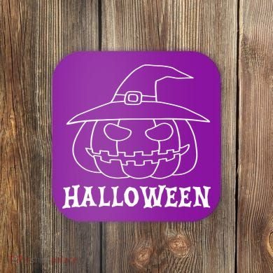 Happy Halloween Spooky Jack O Lantern Coaster