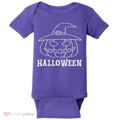 Happy Halloween Spooky Jack O Lantern Baby Bodysuit