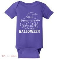 Happy Halloween Spooky Jack O Lantern Baby Bodysuit thumb 0