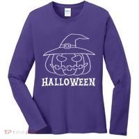 Happy Halloween Spooky Jack O Lantern Women's Long Sleeve Shirt thumb 0
