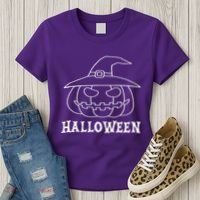 Happy Halloween Spooky Jack O Lantern Women's T-Shirt thumb 3