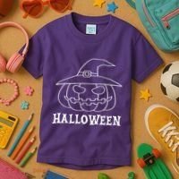 Happy Halloween Spooky Jack O Lantern Kids T-Shirt thumb 3