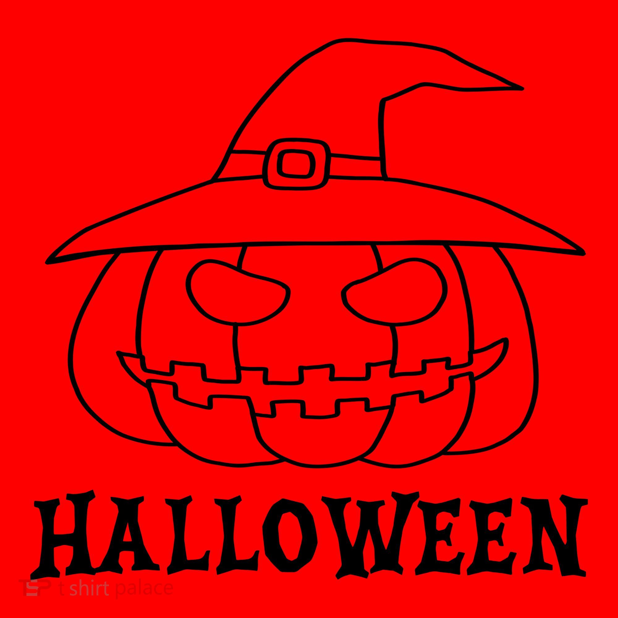 Happy Halloween Spooky Jack O Lantern Santa Hat