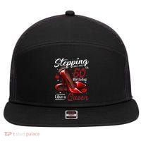 High Heels Stepping Into My 50th Birthday 50 And Fabulous 7 Panel Mesh Trucker Snapback Hat thumb 0