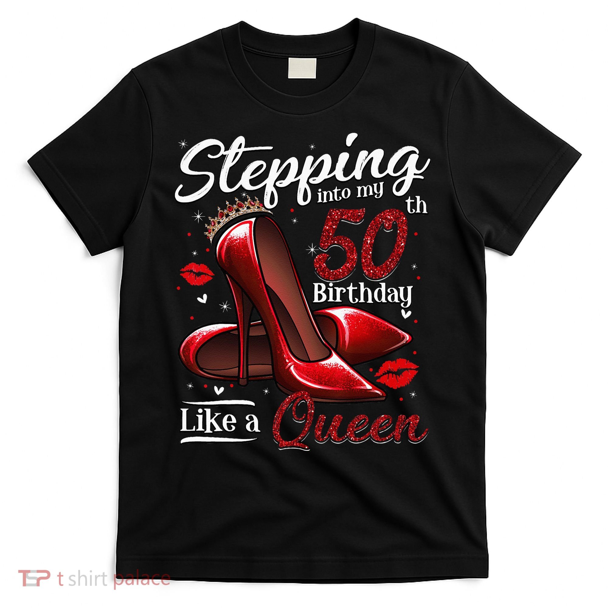 High Heels Stepping Into My 50th Birthday 50 And Fabulous T-Shirt