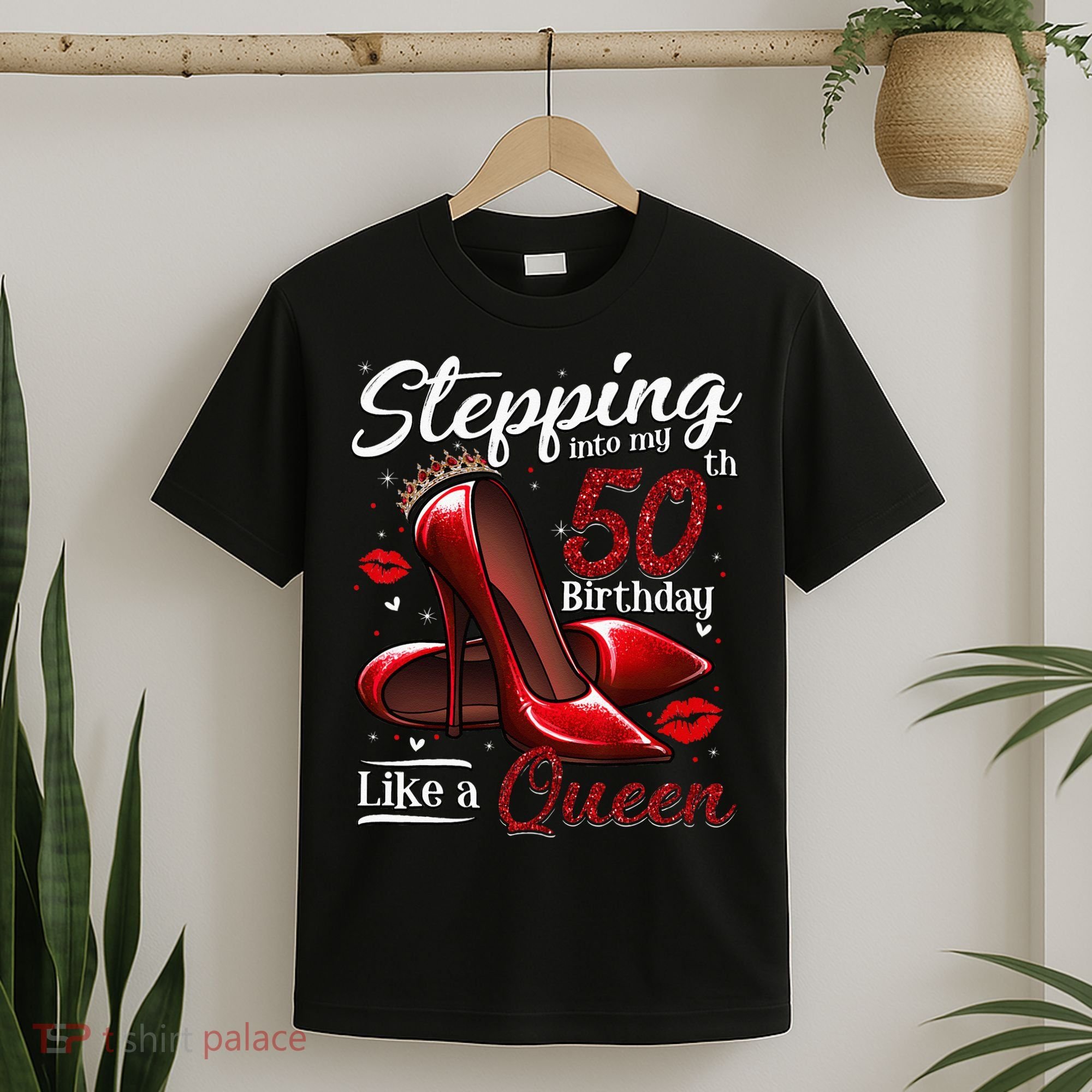 High Heels Stepping Into My 50th Birthday 50 And Fabulous T-Shirt
