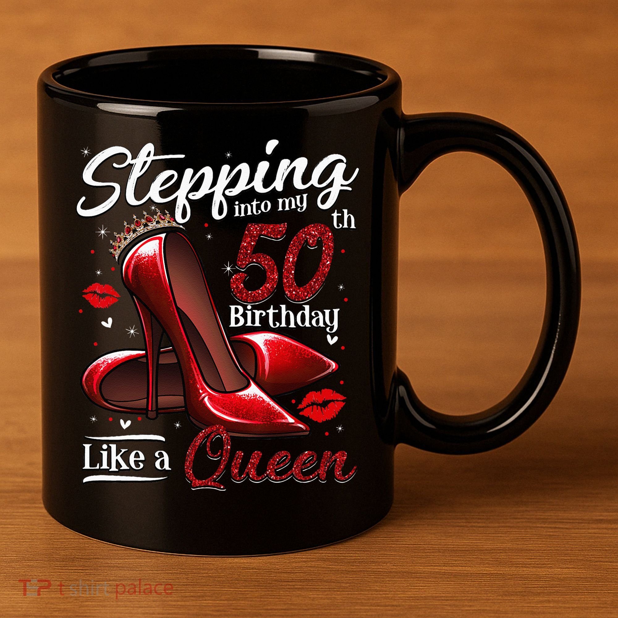 High Heels Stepping Into My 50th Birthday 50 And Fabulous 11oz C Handle Ceramic Mug
