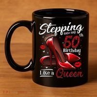 High Heels Stepping Into My 50th Birthday 50 And Fabulous 11oz C Handle Ceramic Mug thumb 4