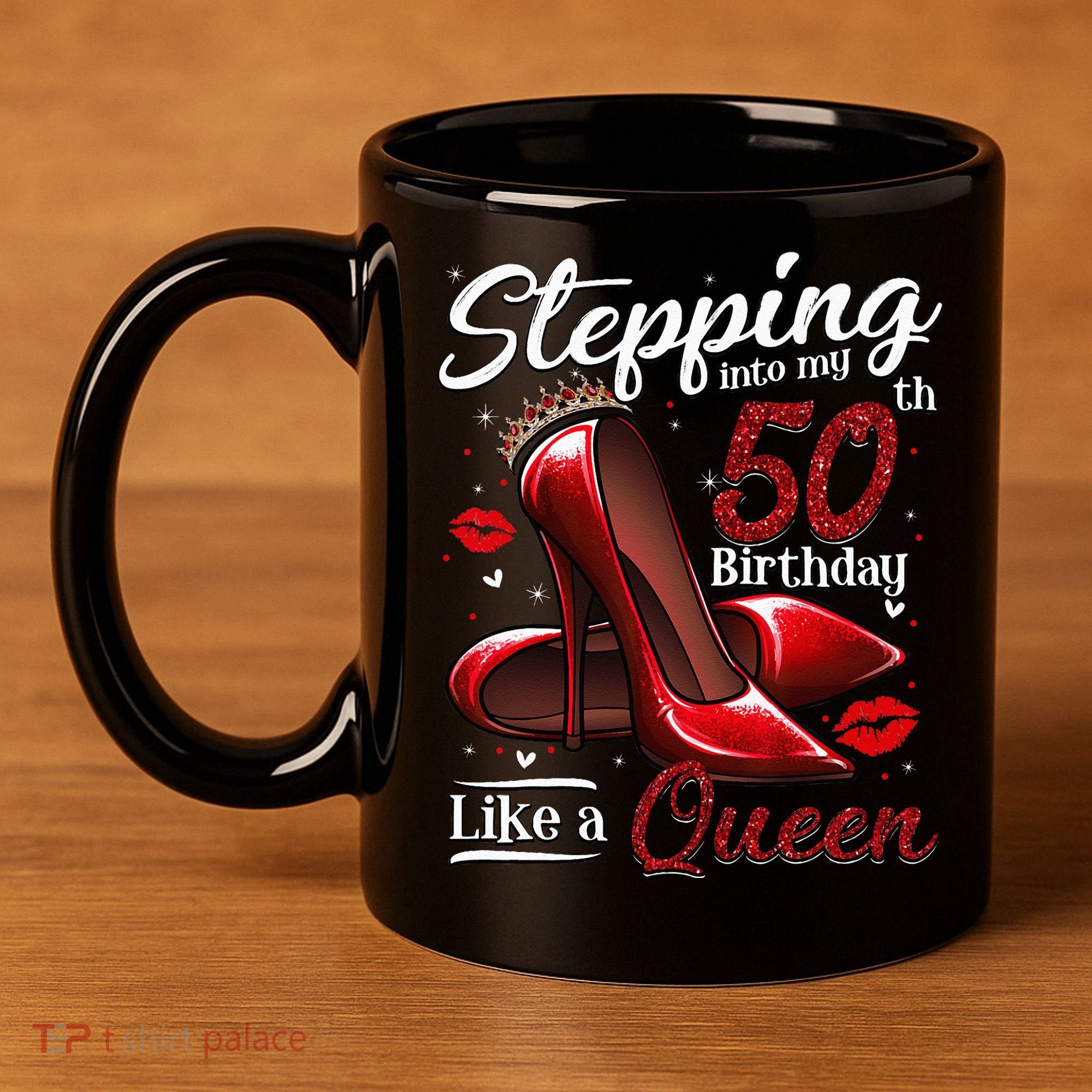 High Heels Stepping Into My 50th Birthday 50 And Fabulous 11oz C Handle Ceramic Mug