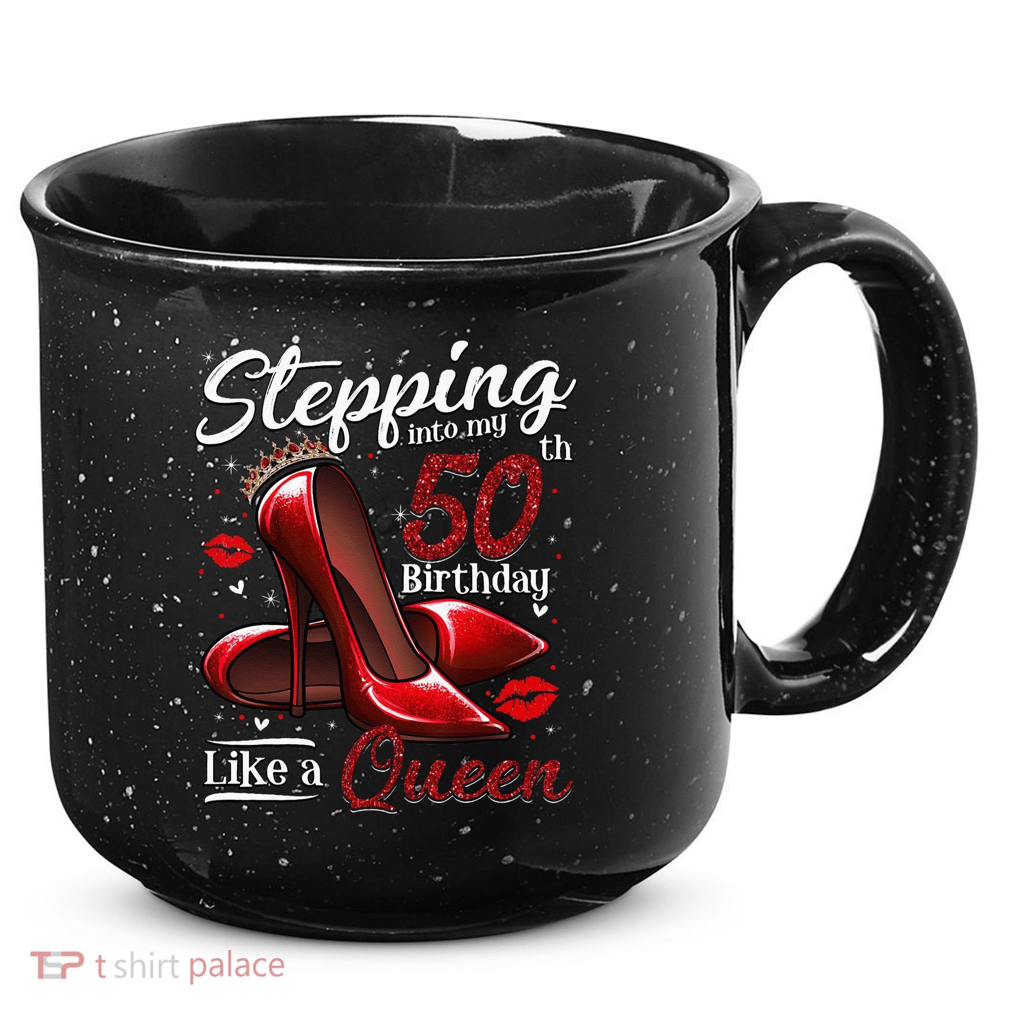 High Heels Stepping Into My 50th Birthday 50 And Fabulous 15oz Campfire Ceramic Mug
