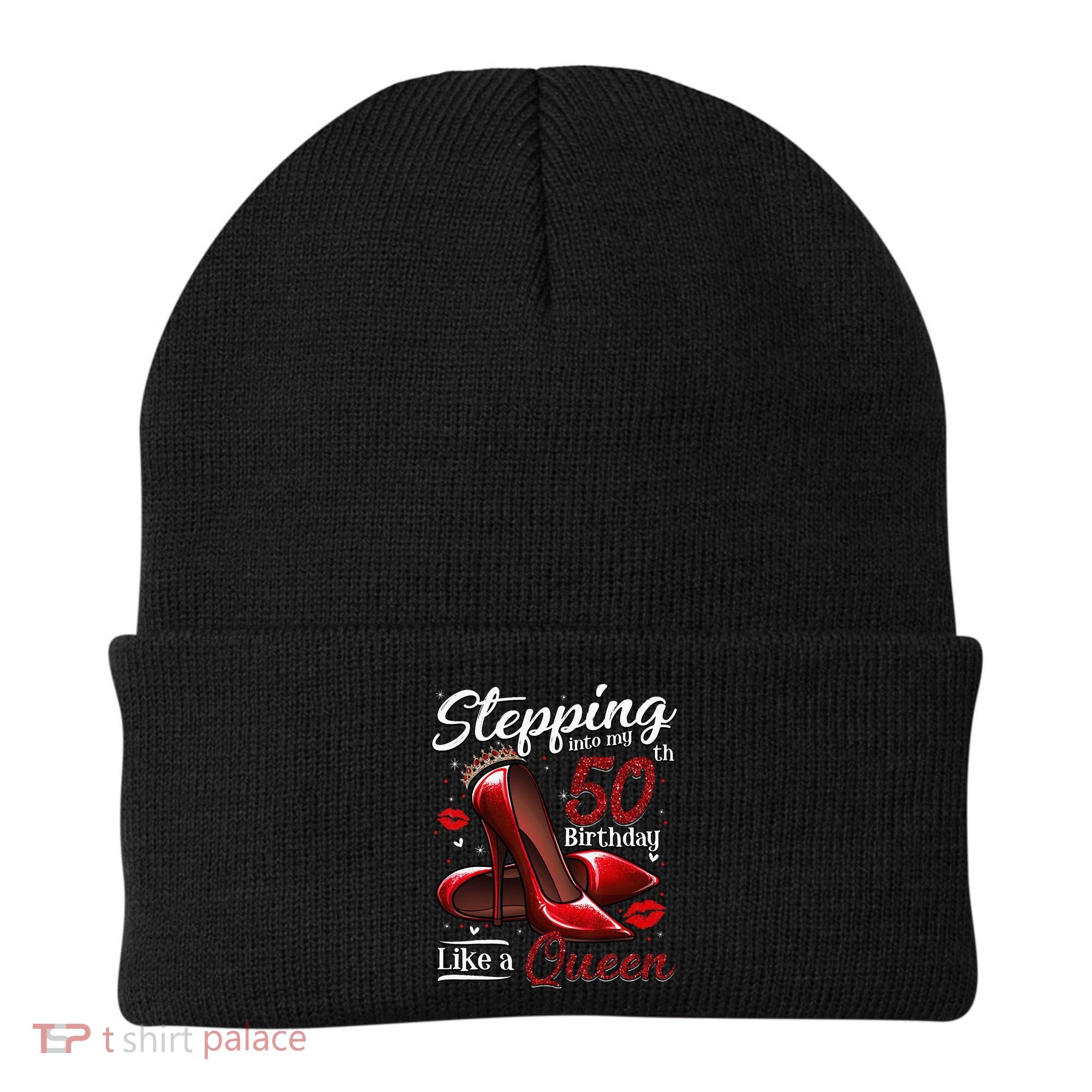 High Heels Stepping Into My 50th Birthday 50 And Fabulous Beanie