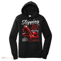 High Heels Stepping Into My 50th Birthday 50 And Fabulous Women's Hoodie thumb 0