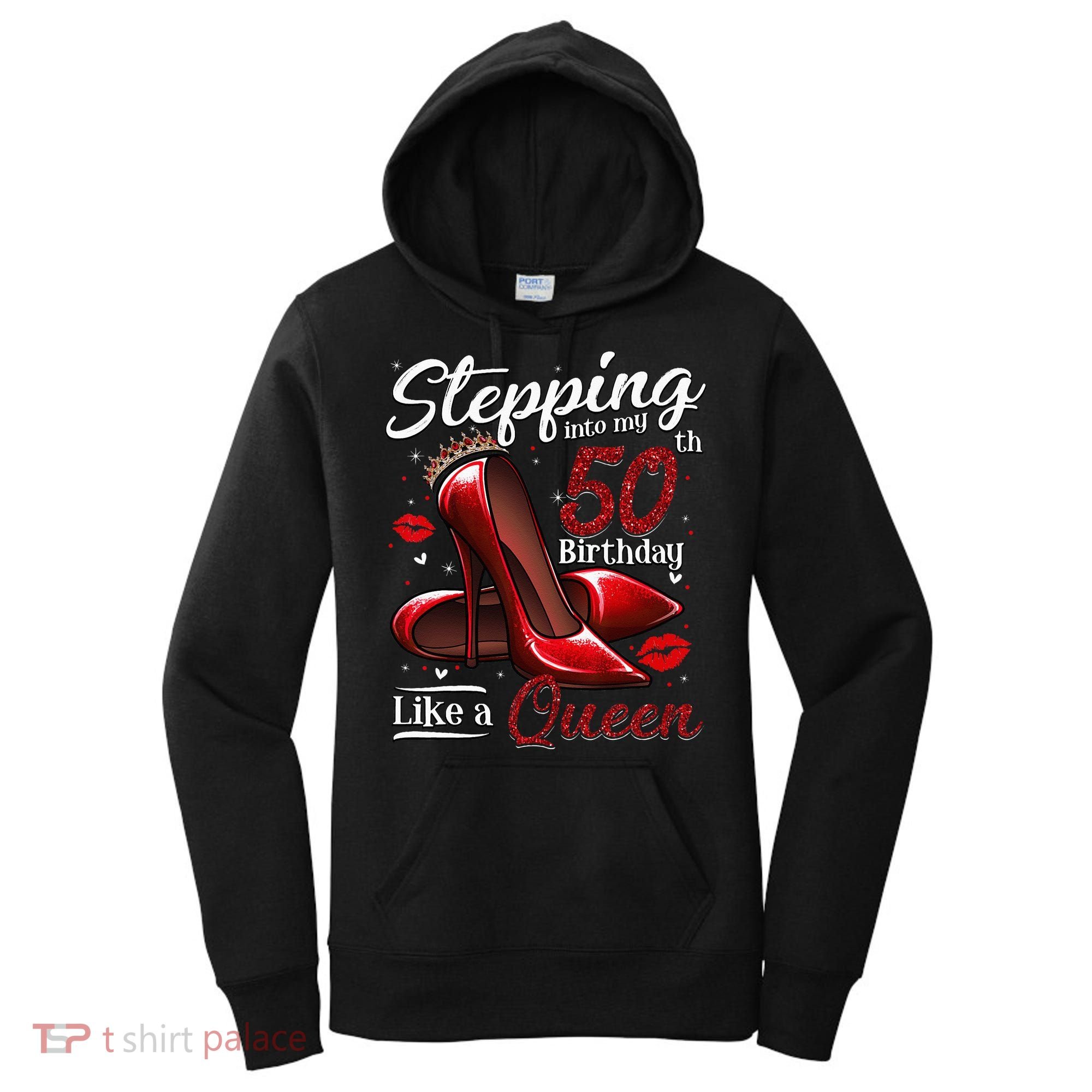 High Heels Stepping Into My 50th Birthday 50 And Fabulous Women's Hoodie